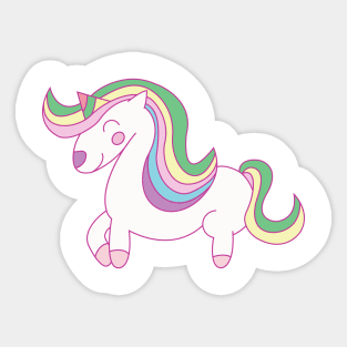 Adorable unicorn Sticker